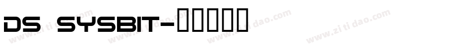 DS SysBit字体转换